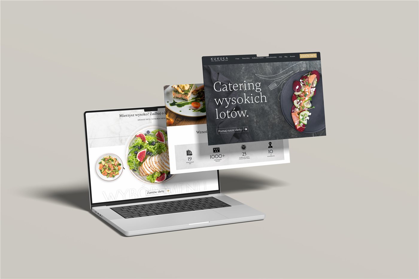 Strona internetowa Kukuła Healthy Food z ofertą diet pudełkowych